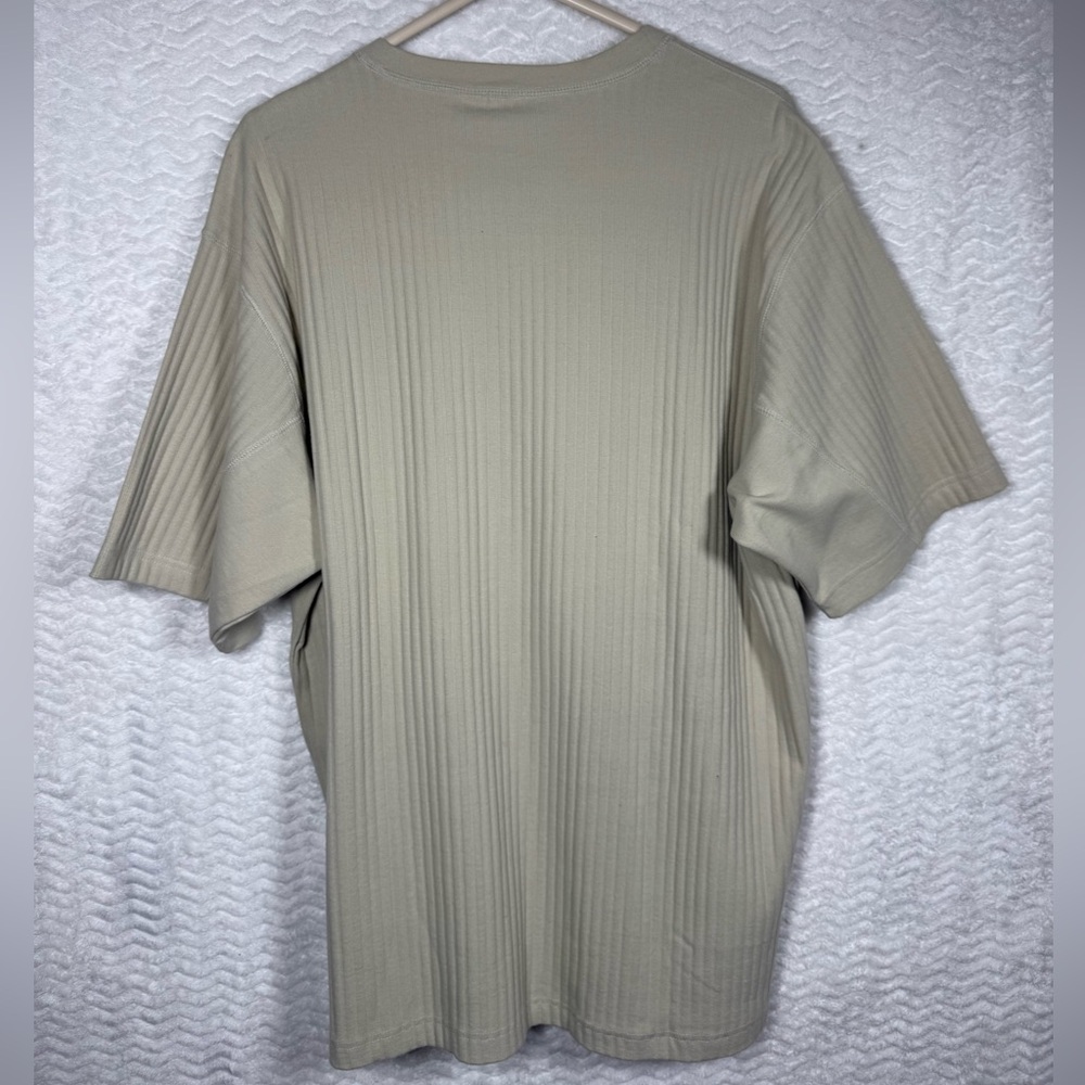 CBR Men's Short Sleeve Ribbed Tee in Beige - Picture 9 of 10